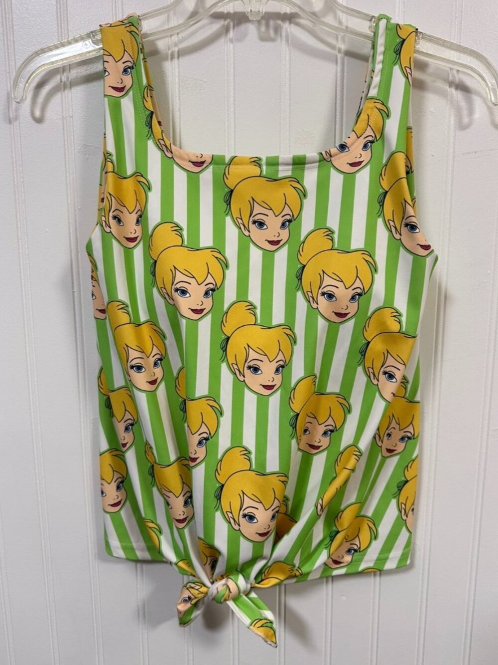 Made by Molly ADULT Small Disney Tink Tie Front Tank Magical Stripes Tinkerbell